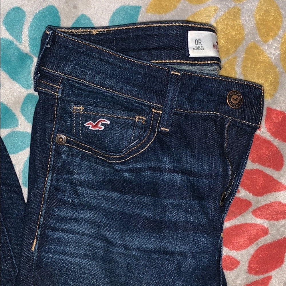 Hollister high rise dark wash denim